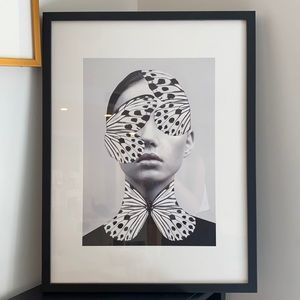Butterfly/Woman Framed Art Print